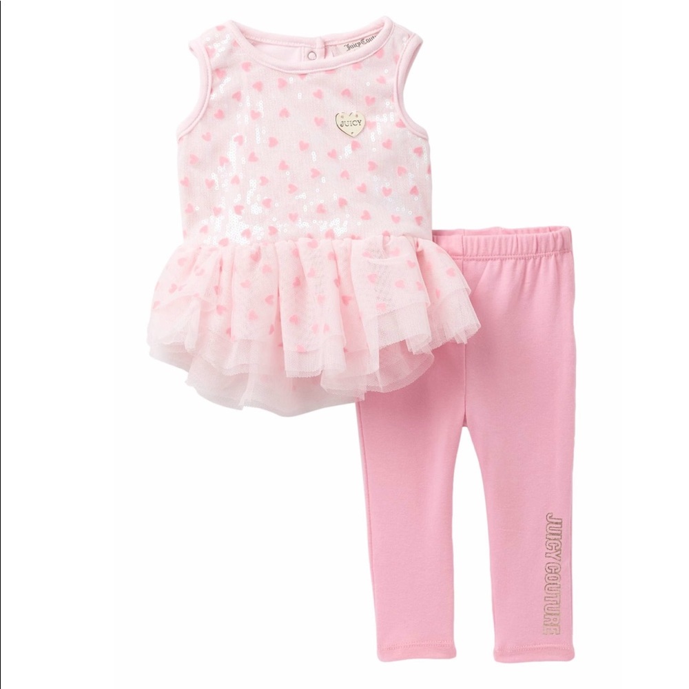 Juicy Couture set Sequin tunic & leggings Baby